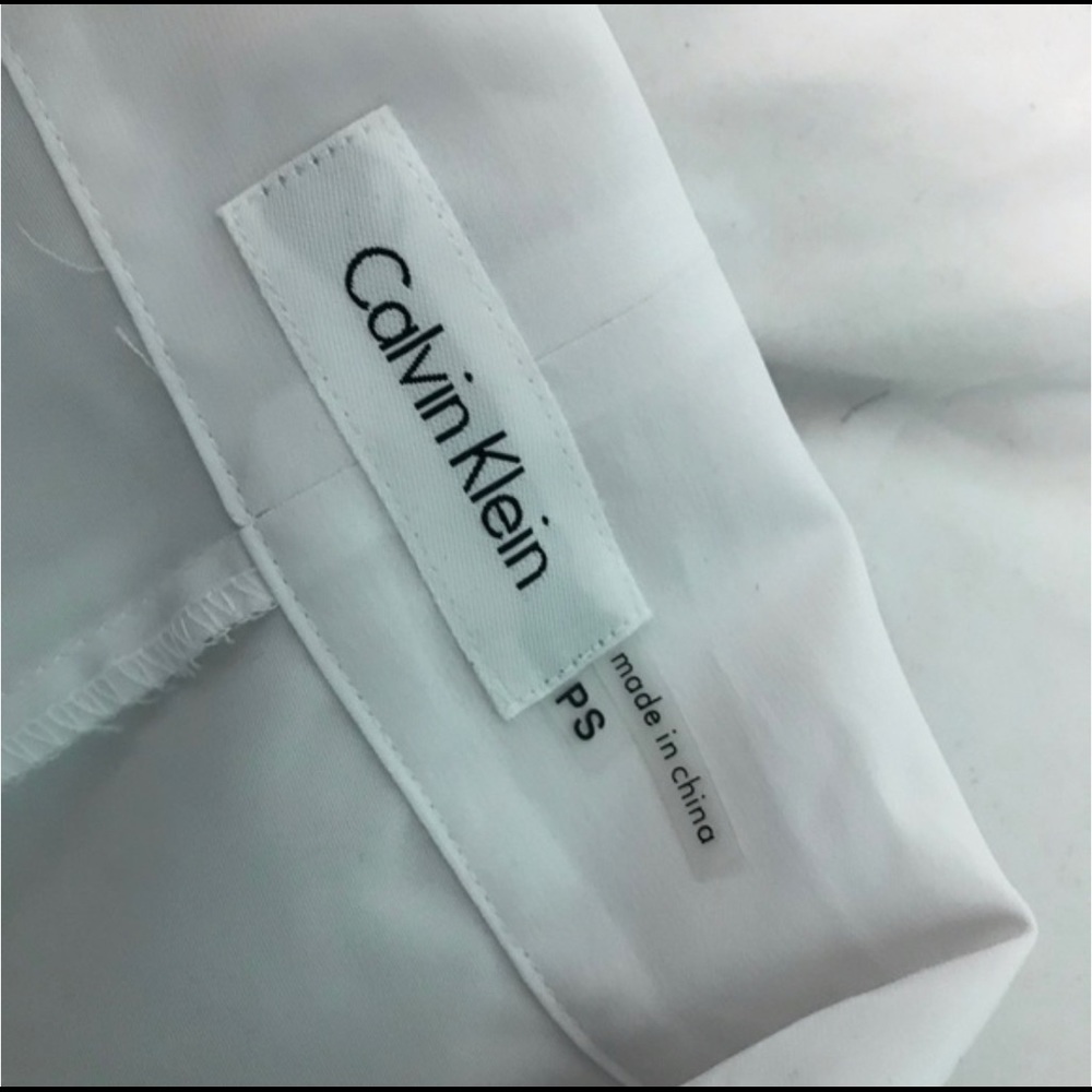 Calvin Klein sleeveless tie at neck shirt sz PS - Picture 2 of 3